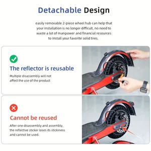 Hub Scooter Electric Shell Schutzhülle, reflektierender Klebstoff, geeignet für Xiaomi 1 S Pro 2 M365, Scooter -Zubehör, 1 Set 10 Hauptverkäufe deckt Trabtinea ab - №9