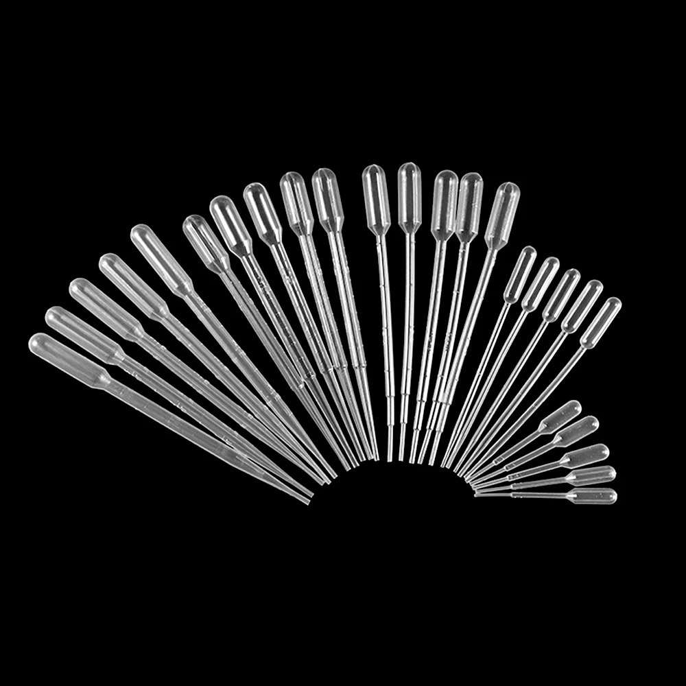 0.2/0.5/1/2/3ML Disposable Plastic Transfer Graduated Pipettes for SIlicone Epoxy Resin Mold DIY Jewelry Making Squeeze Pipettes