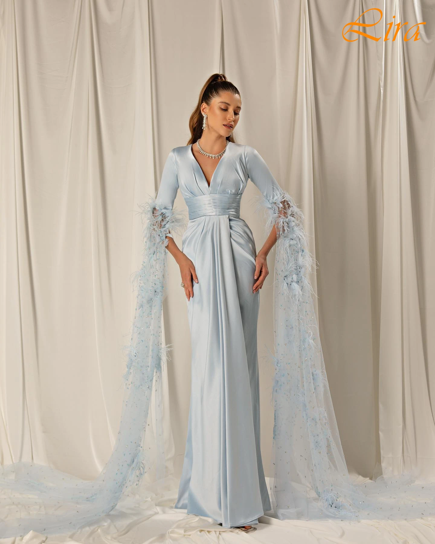 Robe de soirée formelle élégante, personnalisée, col en v, tempérament moderne, robes d'occasion sur mesure, robe de bal de haute qualité