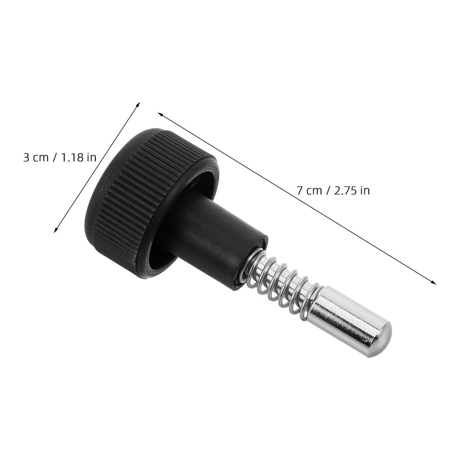 Black Plastic Spring Loaded Locking Pin Knob Smooth Operation Hand Twist Thumb Screw Keyboard Stand Quick Height Adjust
