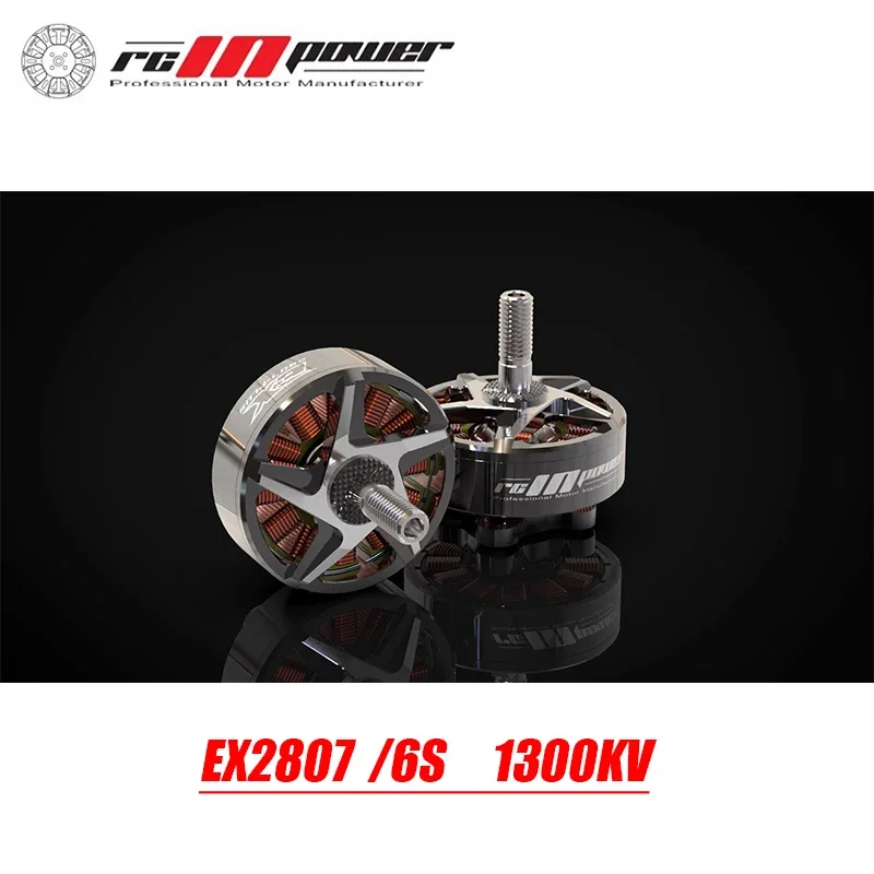 

2PCS RCinpower EX2807 EX-2807/6S 1300KV Traversing Machine Brushless Motor 7-inch Flower Flying Large Load Drone