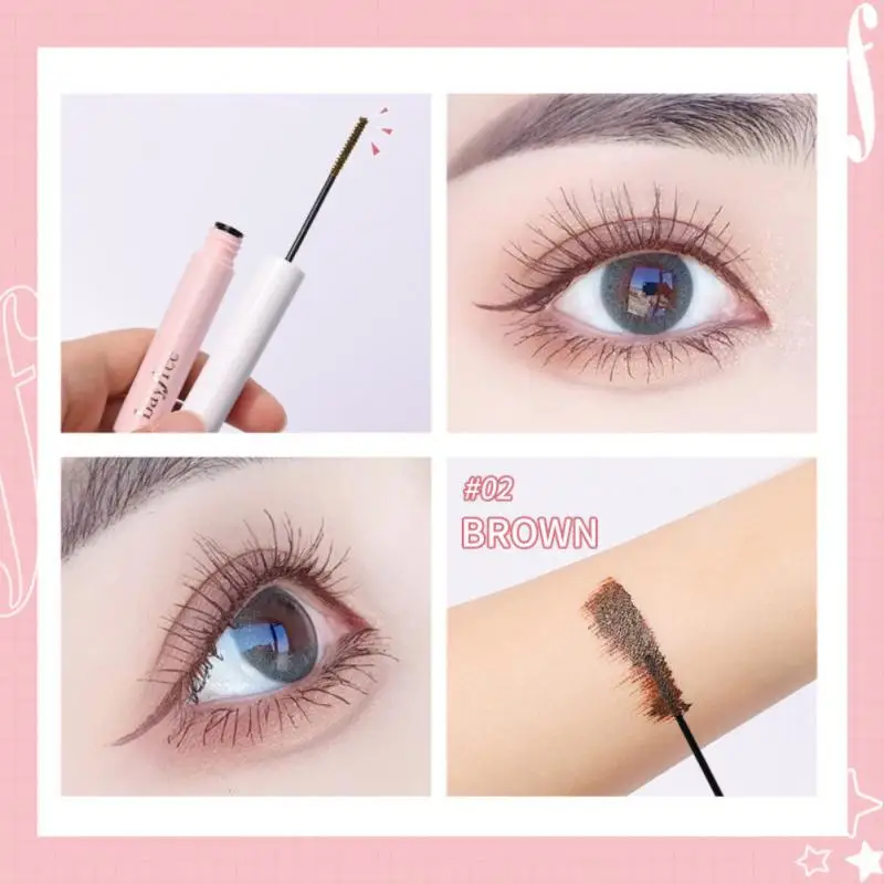 Natural Slender Mascara Waterproof Anti-sweat Effects Curling Not Easy To Smudge Long-lasting Natural Easy To Spread Cosmetic