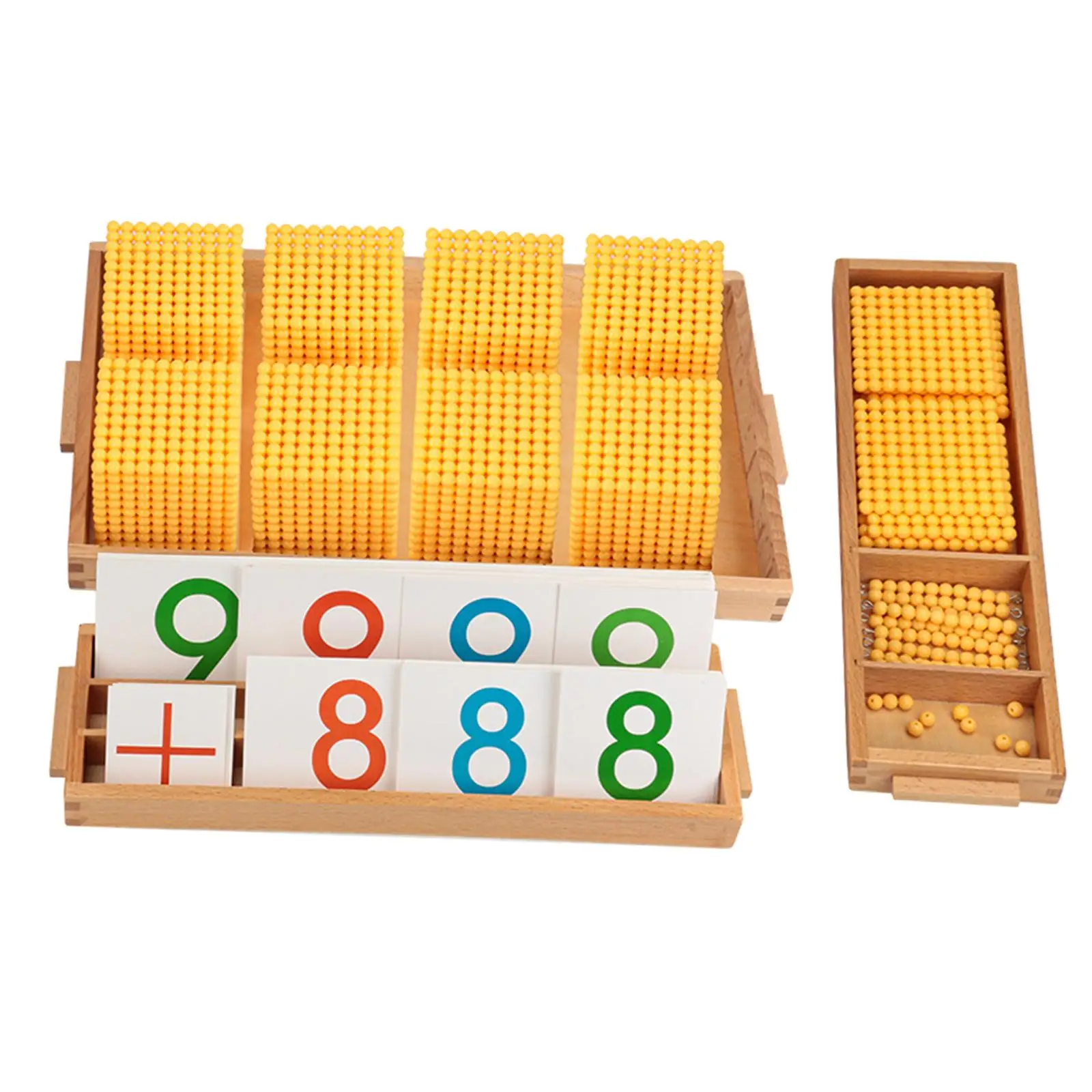 

Montessori Math Beads Materials Teaching Aids Decimal System Decimal Bank Game for Elementary Education Preschool Children Kids