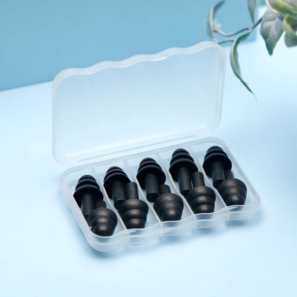 5Pairs Soundproof Earplugs 3 Layer Silicone Earplugs Waterproof Swimming Ear Plugs for Sleeping Noise Reduction Ear Protector image 5