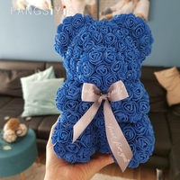 Big 40cm/25cm Bear Valentine's Day Artificial Flower Rose of Bear Christmas Decoration for Mother Girlfriend Rose Gifts