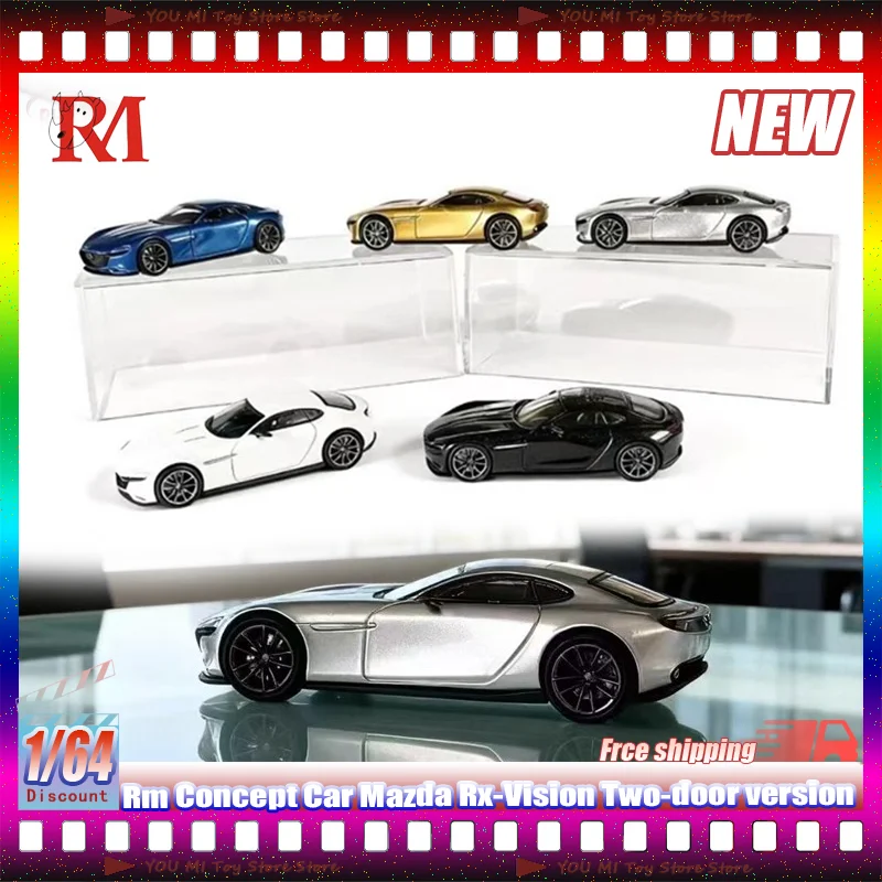 

New Rm 1:64 Concept Car Mazda Rx-Vision Two-Door Version Simulation Alloy Miniature Die-Casting Model Custom Toy Gift Collection