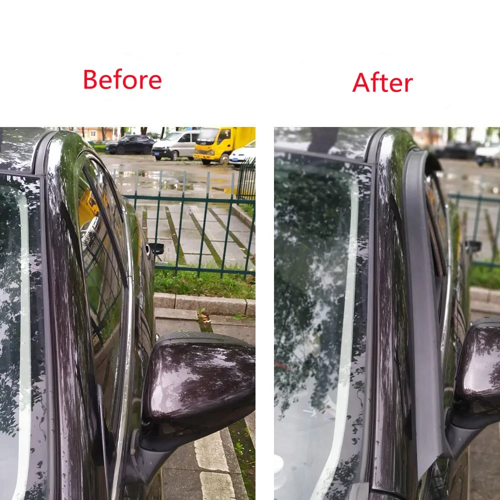 2M DIY Universal Window Weatherstrip for All Car Model Visor Rain Guard Vent Sun Shade Deflector Sunshade Truck Electric Vehicle