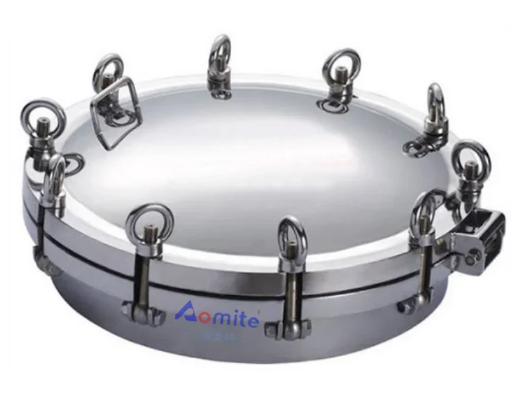 Hot selling manways suppliers 24 manways for tanks stainless steel food grade hygienic tank  manway cover