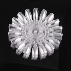 10pcs(180Tips) Clear Nail Swatch Wheel Gel Polish Practice Display Tips Manicure Sample Sticks Practice Color Display Board