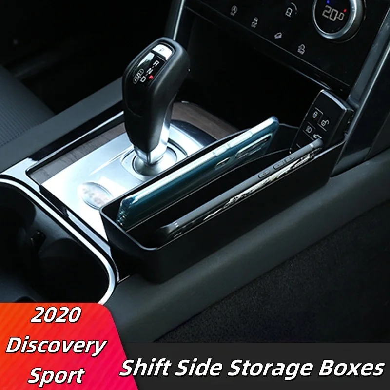 

For Land Rover Discovery Sport 2020-2025 ABS Black Car Gear Shift Side Storage Box Organizer Tray Interior Car Accessories