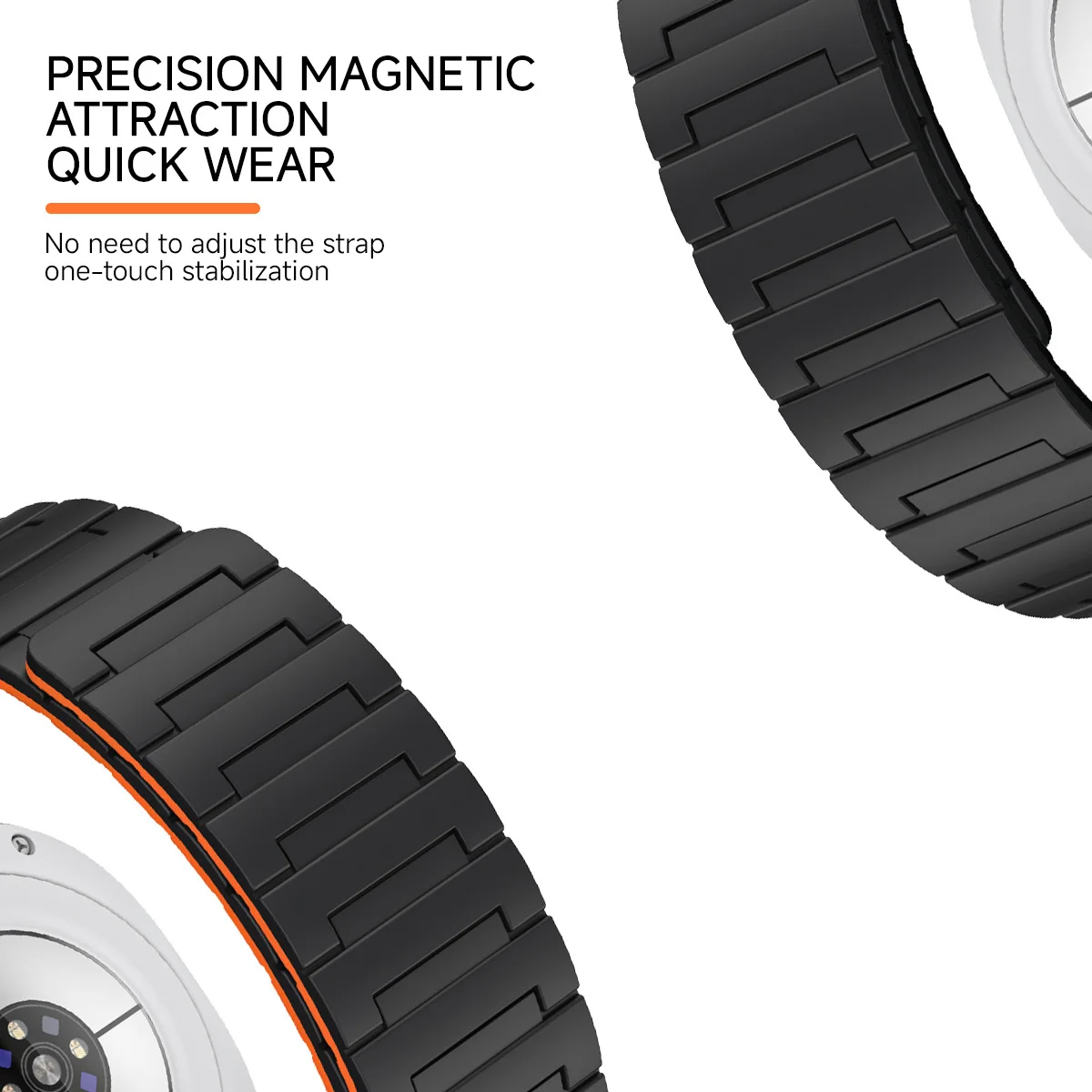 삼성 갤럭시 워치 8용 마그네틱 밴드 44mm 40mm 실리콘 루프 스트랩 교체용 팔찌 워치8 클래식 46mm 액세서리