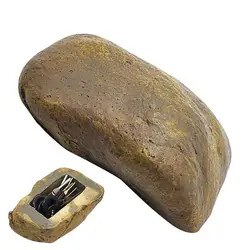 Outdoor Spare Garden Key Box Rock Hide In Stone Security Safe Storage Hiding Containers Mini Safe Box Mni Locker Dropship
