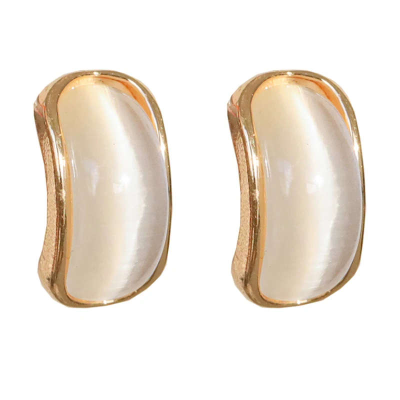

Simple opal small stud earrings exquisite commuter earrings women's niche design earrings