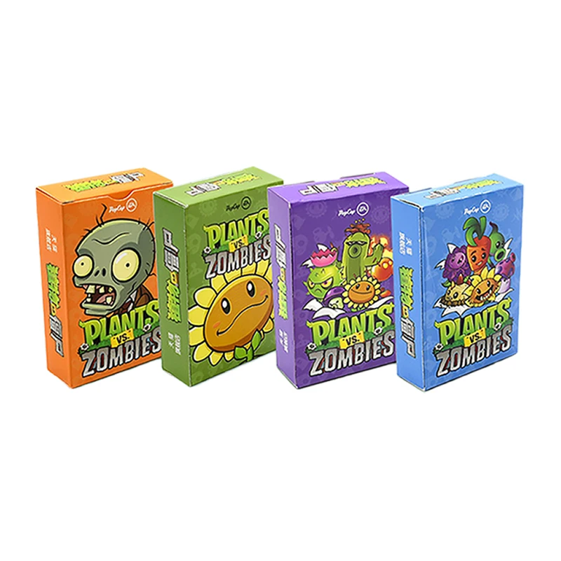 PLANTS VS ZOMBIES Playing Card War In The Garden Edition High Quality Printing Paternity Game Poker Collectibles Child Toys Gift