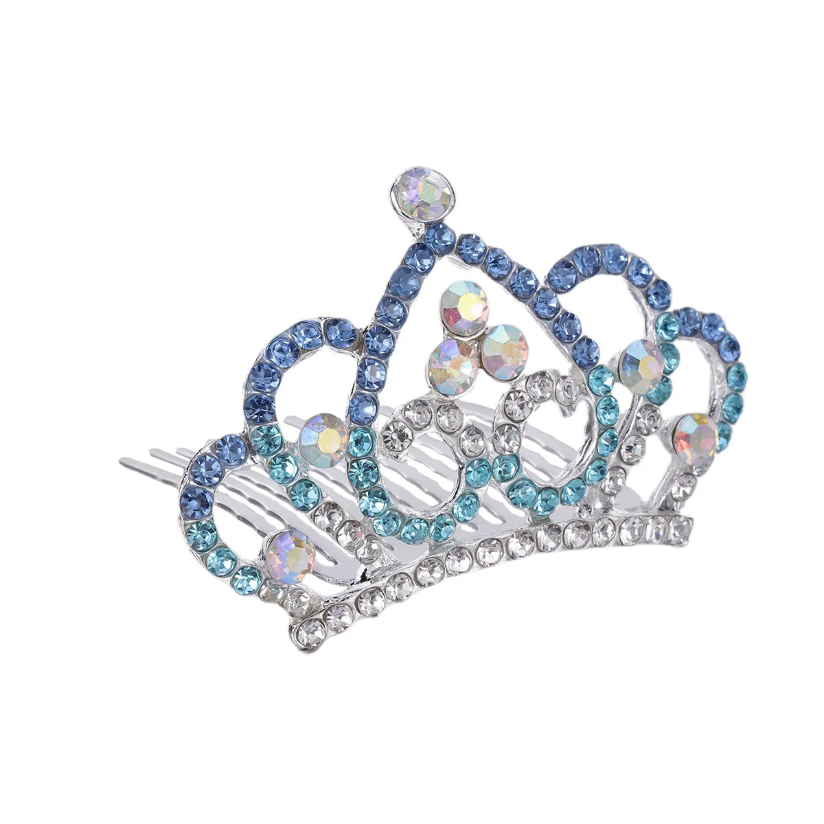 

Crystal Crown Comb Girls Kids Headdress Hair Accessories Durable Tiara Birthday Party Prom Girls Crown Comb Hair Tool Jewelries