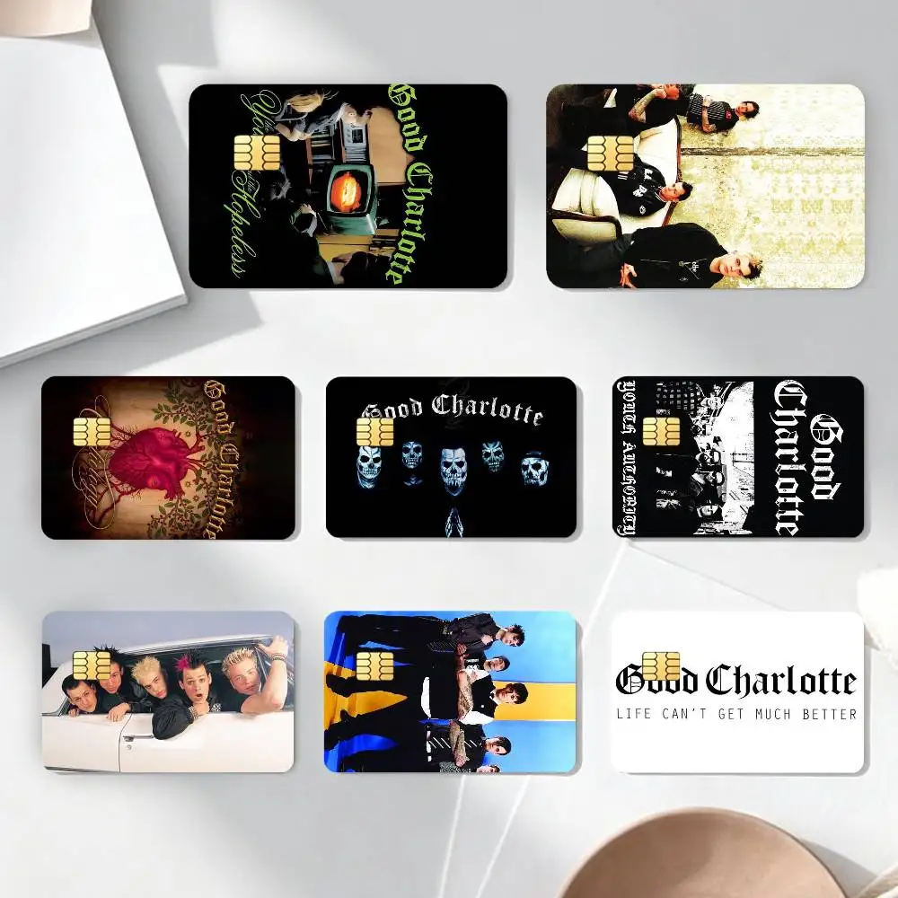 

Pop-rock g-Good Charlotte Band Credit Card HD Stickers Game Card Decal Card Matte Film Skin Small Chip Waterproof Sticker