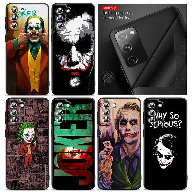 The Joker 2019 Movie Poster Phone Case For Samsung S24 S23 S22 S21 S20 FE S10 S10e Ultra Plus Lite Black Soft Cover