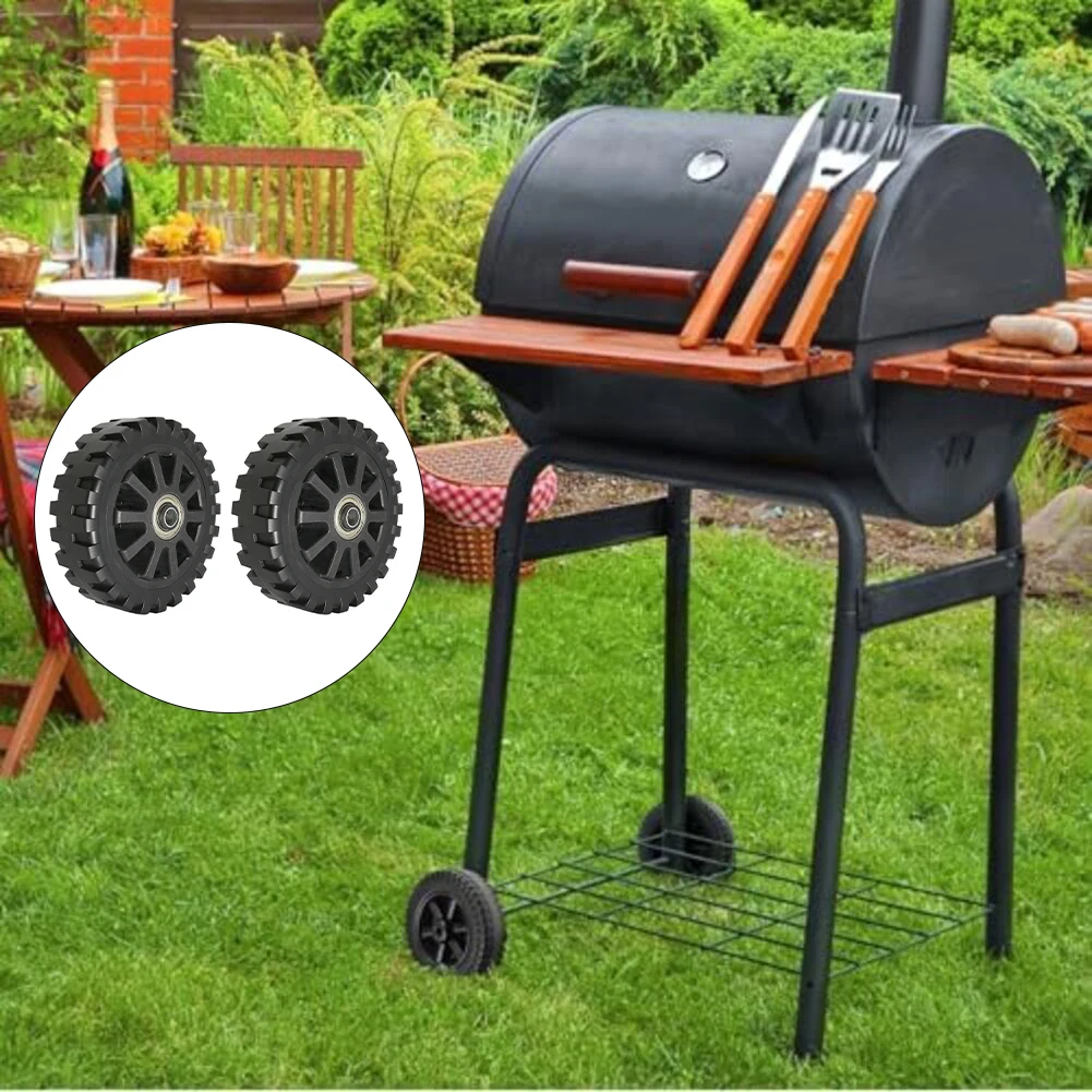 Backyard BBQ Gatherings Hole Diameter 8-10mm Silent Caster Mobile Grill Wheels Furniture Caster Replacement Wheels