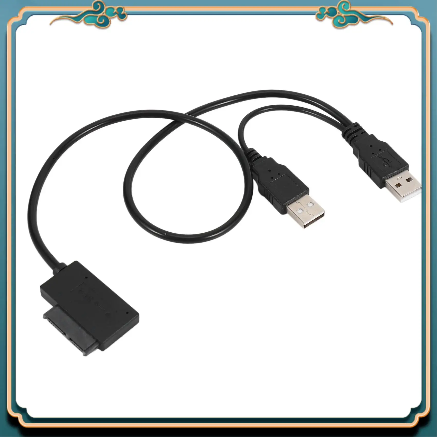 ABJG-2X Slim SATA Cable USB 2.0 To 7+6 External Power For Laptop SATA Adapter Converter Support Window Xp/7/8/10 Mac OS EM88