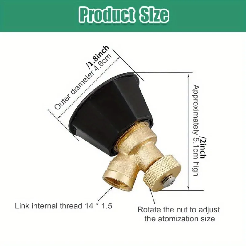 2PCS Nozzle Agricultural Atomization Adjustable Nozzle Black Whirlwind Agricultural Sprinkler Head Garden Tool