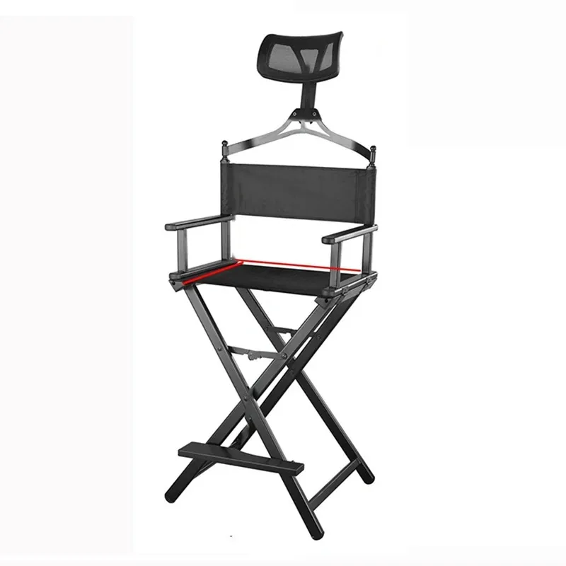 Aluminum Alloy Folding High Director Makeup Chair Portable Outdoor Camping Beach Bar Seat