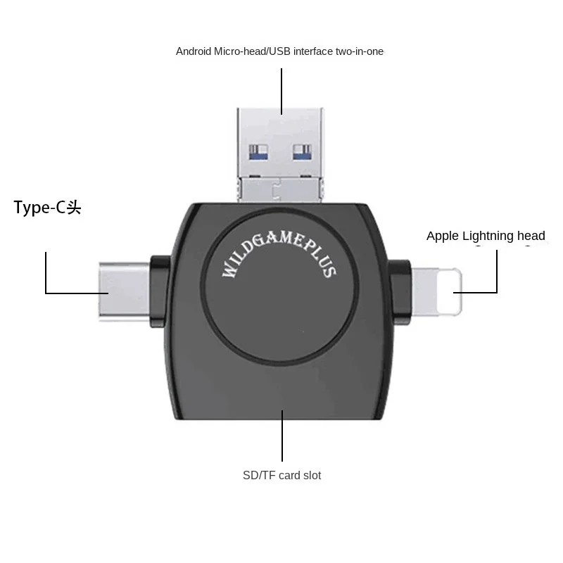 Lecteur de cartes multifonction tout-en-un pour ordinateur, Android, iPhone, type-c, TF, SD, clé USB intelligente, 8 Go-256 Go