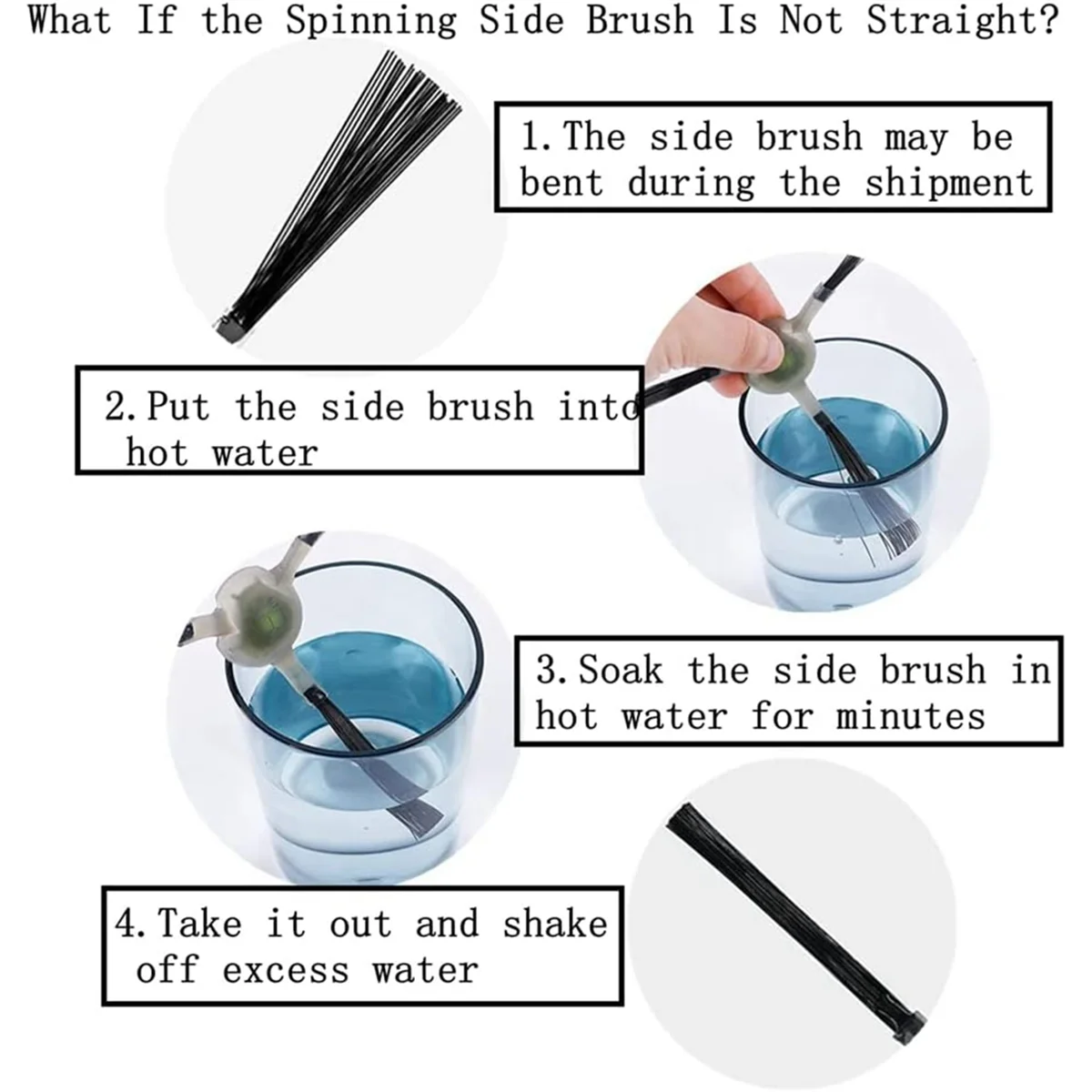 8PCS Replacement Parts for Lefant M210 M210S M210B M213 Vacuum Cleaner AccessoriesHEPA Filter Side Brush