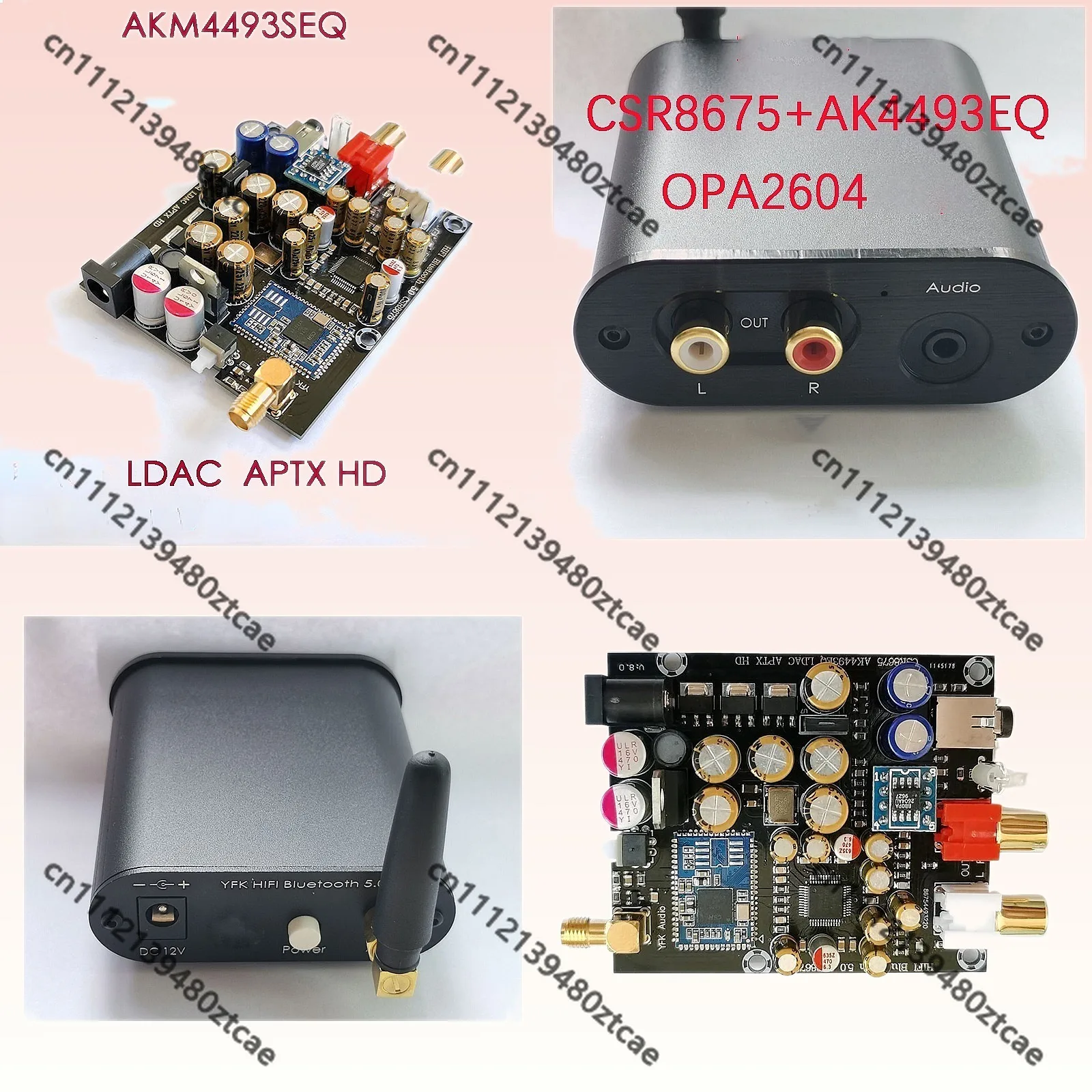 Nvarcher AK4493 DAC CSR8675 Bluetooth 5.0 Receiver Module LDAC APTX HD HiFi Decoder