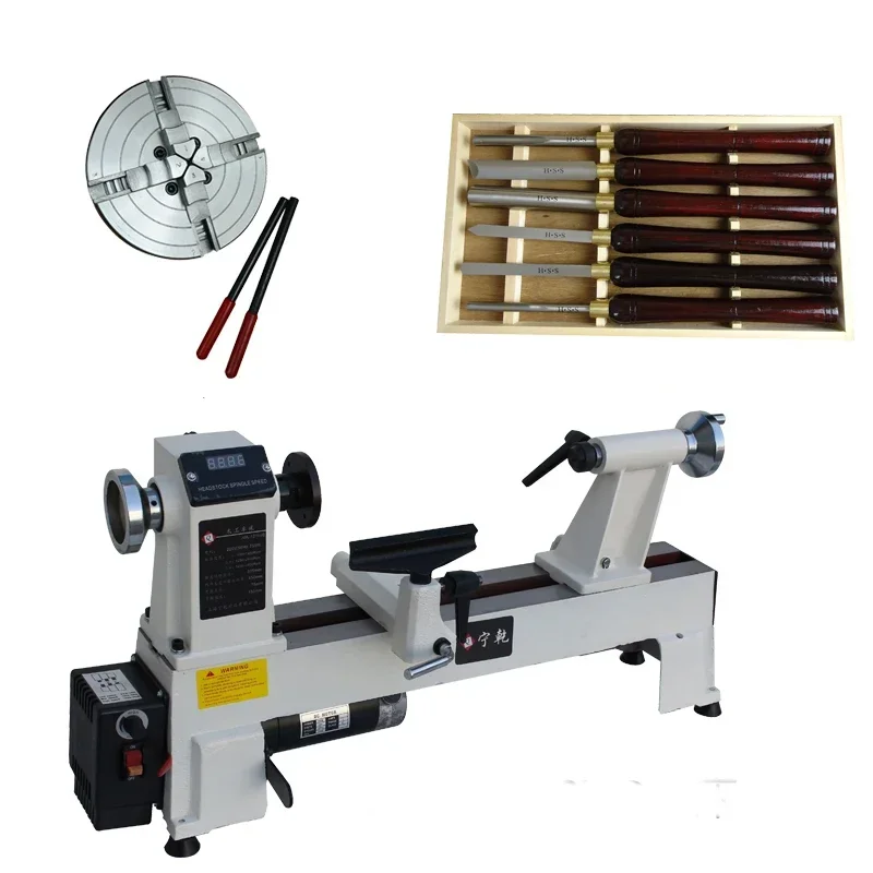 MC1218VD woodworking lathe with 6-inch chuck and 6-piece turning tool wood lathe machine