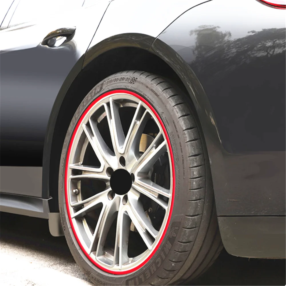 2020 for 8 Meters Car Wheel Rim Sticker Wheel Decoration Auto Tire Rims Plated Strip Protection Decoration Universal Accessories