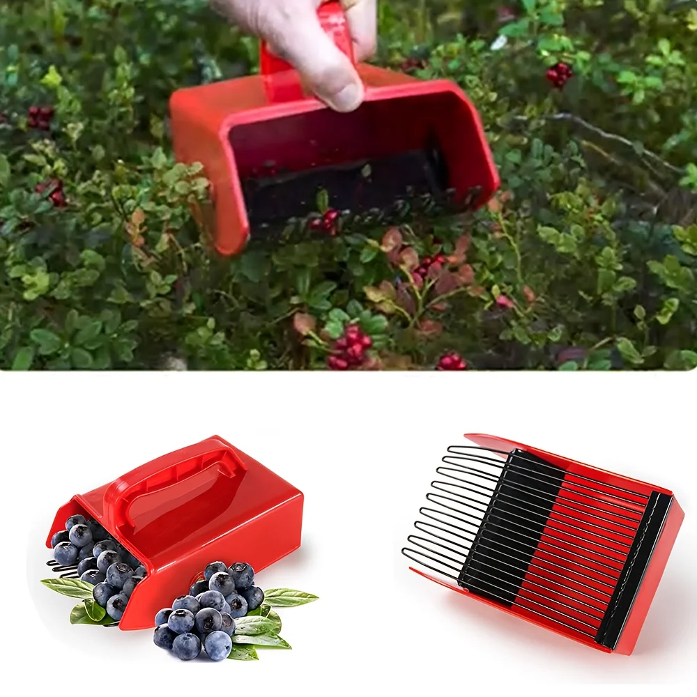 

Измельчитель ягод и грабли с металлической расческой и эргономичной ручкой, 1 шт.