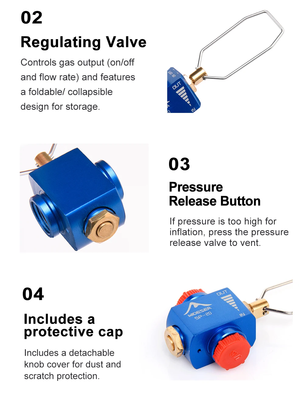 Widesea Campingkocher Propan Nachfülladapter Gasbrenner Gasfüllung Butan Zylinder Tank LPG Saver Campingausrüstung – Detail 5
