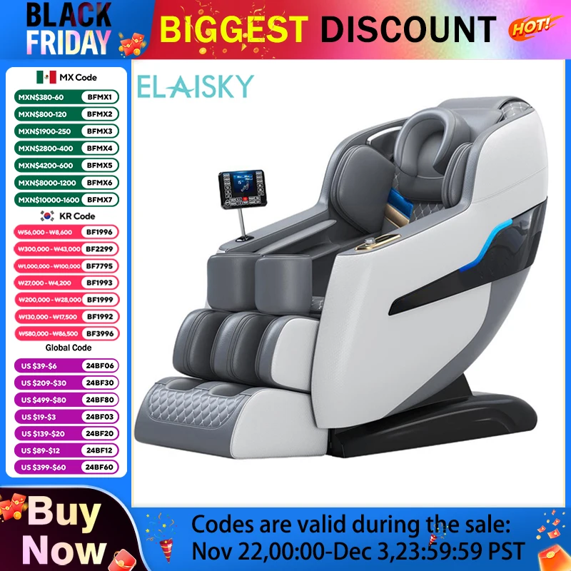 Massage Chair Relax LCD Screen SL Track massage Knead Chair Sofa Multi Functional Electric Massage Chair Full Body Zero Gravity