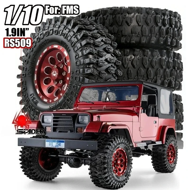 

4pcs 1.9" Beadlock Wheels Tires 108mm 4.26 Inch 12mm Hex for TRX4 SCX10 II III Redcat Gen7 Gen8 1/10 RC Crawler Upgrade Parts