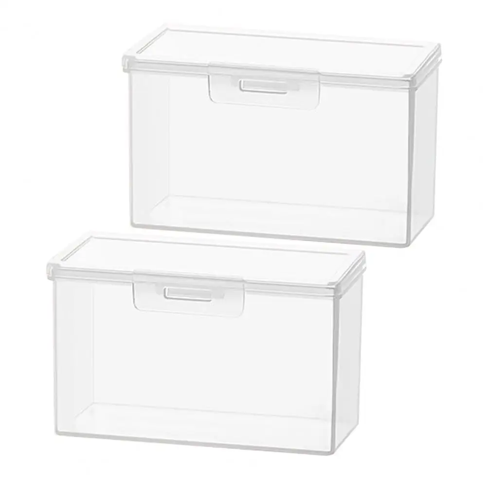 Trading Card Storage Box Plastic Card Storage Box Set for Organizing Playing Cards Small Items Snaps Closed for Easy for Gaming