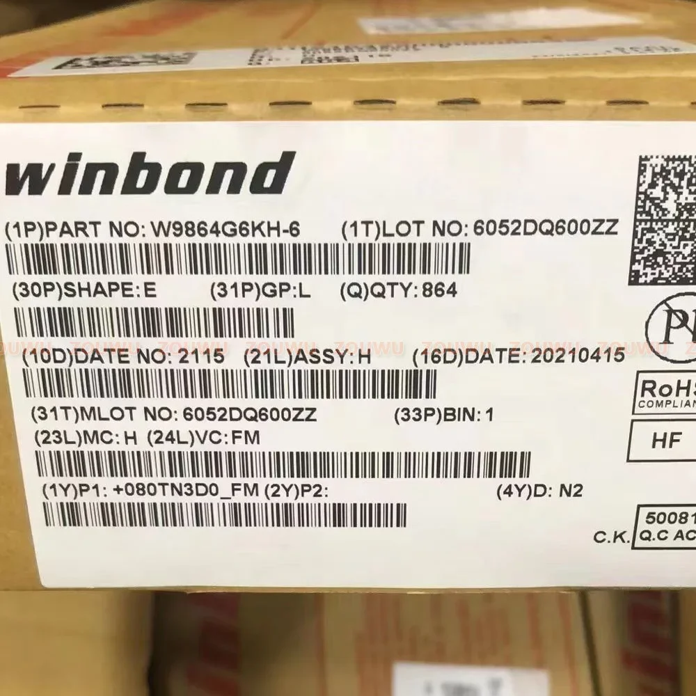 10PCS~100PCS/LOT W9864G6KH-6 TSOP-54 lillard loja só vende 100% produtos originais