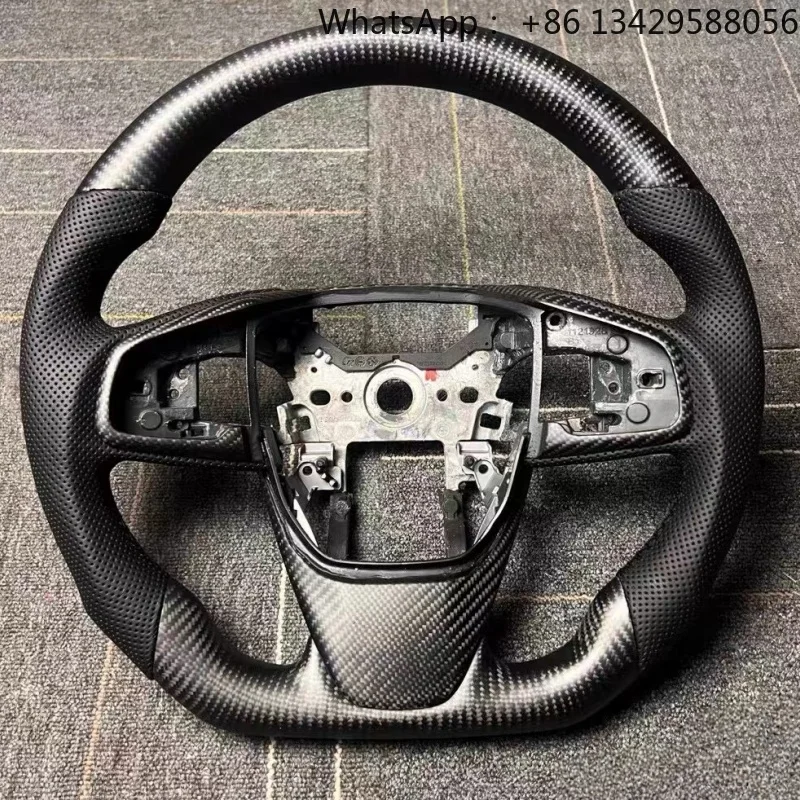 Sports Leather Steering Wheel Car Accessories for Honda 10 Gen Civic Accord CRV XRV Forging Carbon Fiber Steering Wheel