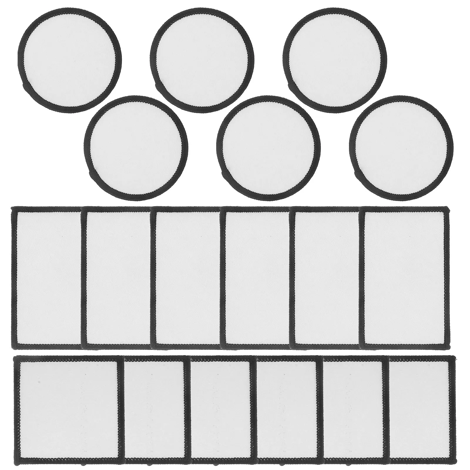 

18 Pcs Patches Polyester Blank Embroidered Patch Sublimation Patches Sew On Patch for Clothing Backpacks Repair Decorate