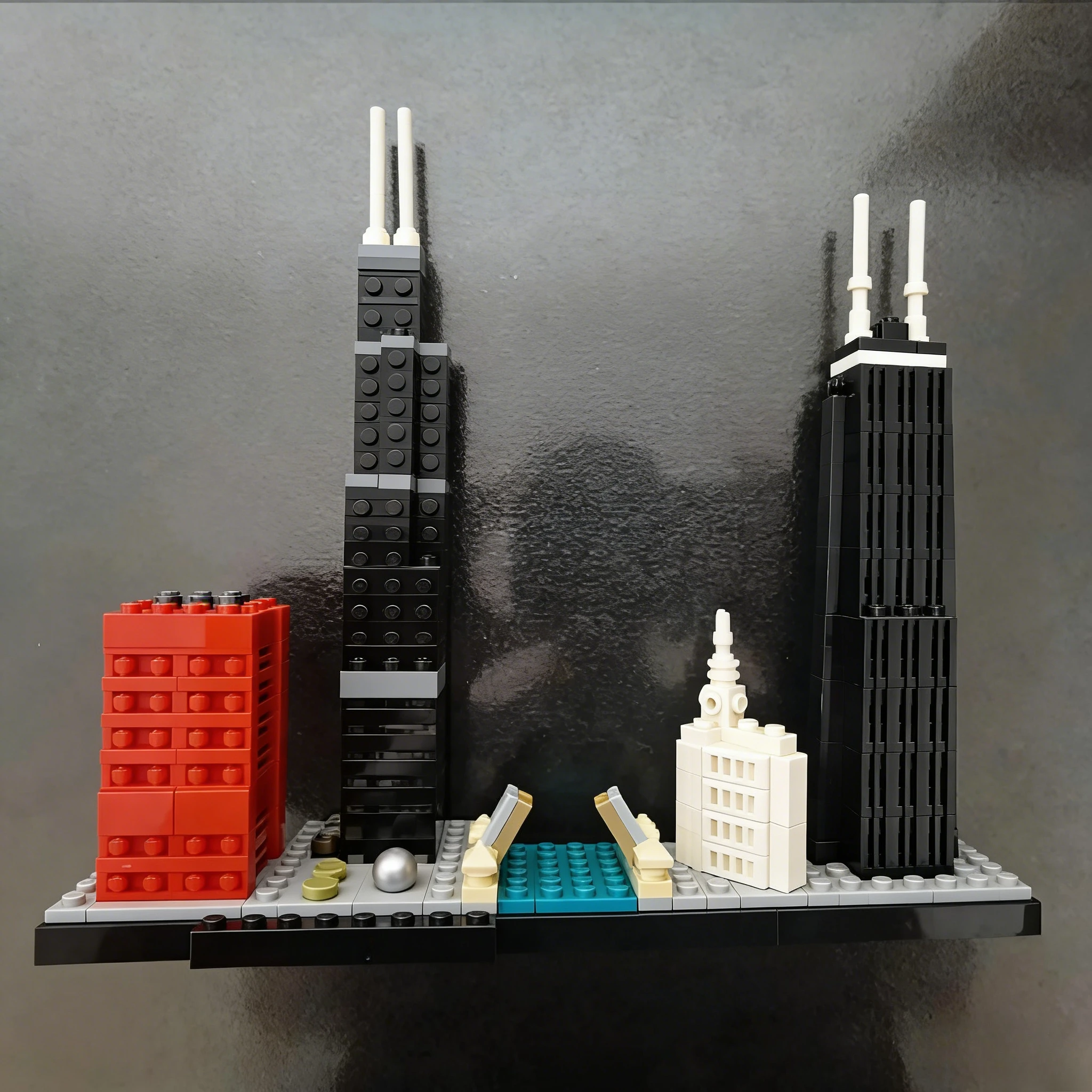 Die Prachtvolle Stadt Chicago 21033 Baustein-Set Geeignet für Weihnachtsgeschenke Kompatibel mit Legoed-Teilen, 444 Teile