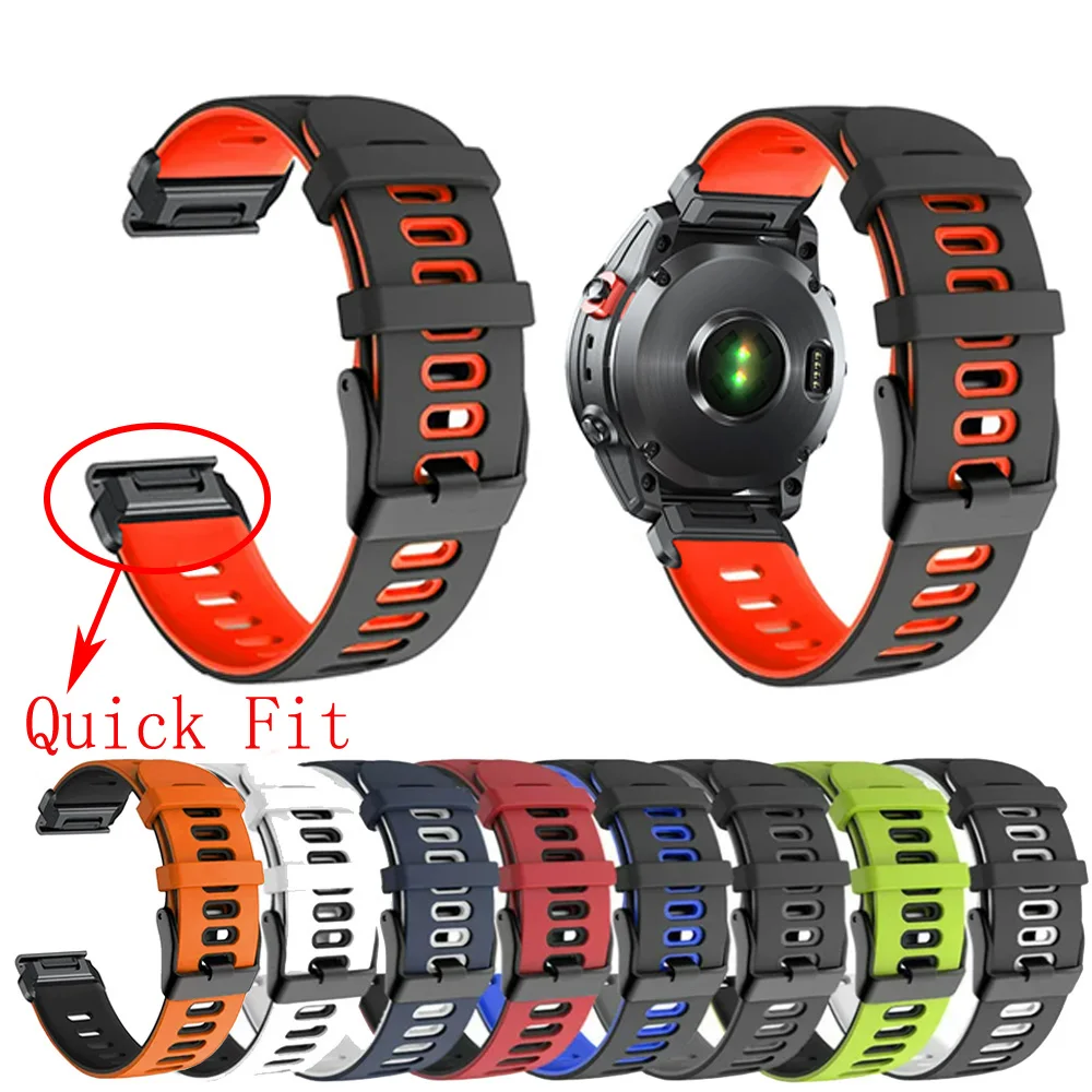 سوار سيليكون للغارمين Fenix ، Forerunner ، wrenfit ، wrenfit ، من من السيليكون ، من من أجل Garmin Fenix 7 ، 7X Pro ، 6 ، 6X Pro ، 5 ، ساعة 5X Plus