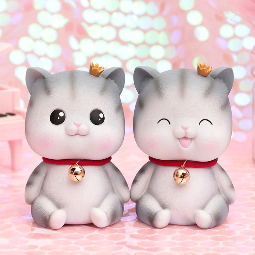 Sculpture Cat Piggy Bank Baby Girl Cookie Decorating Stationery Vinyl Hello Cartoon Coin