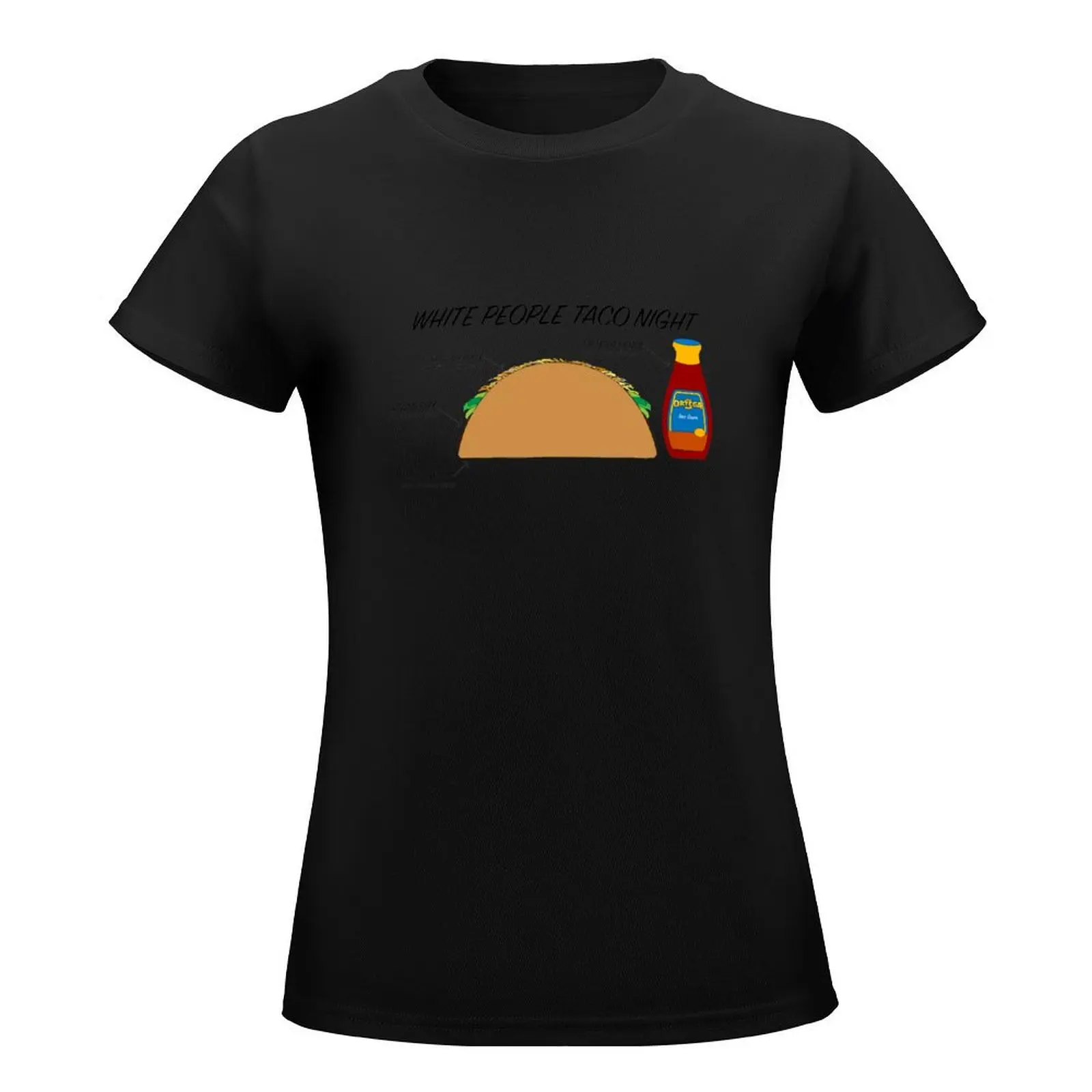 Witte Mensen Taco Night T T-Shirt Vrouwelijke Kleding Esthetische Kleding Schattige Kleding Korte Mouw Tee Top Vrouwen