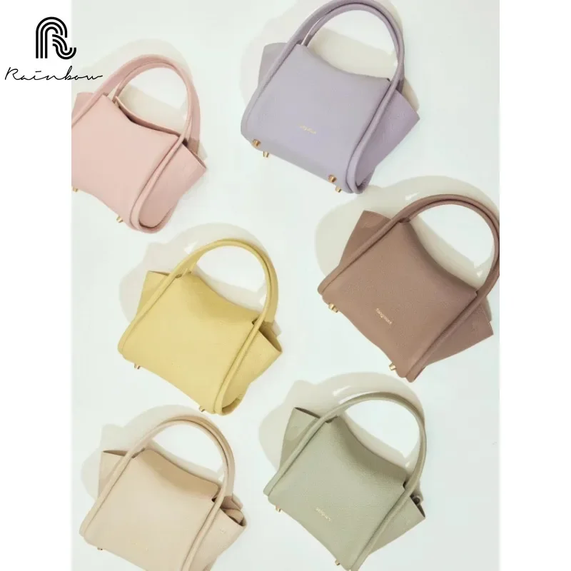 

RAINBOW Luxury Bucket Designer Crossbody Shoulder Underarm Bags For Women New Fashion Solid Color Travel Female Mini Handbag