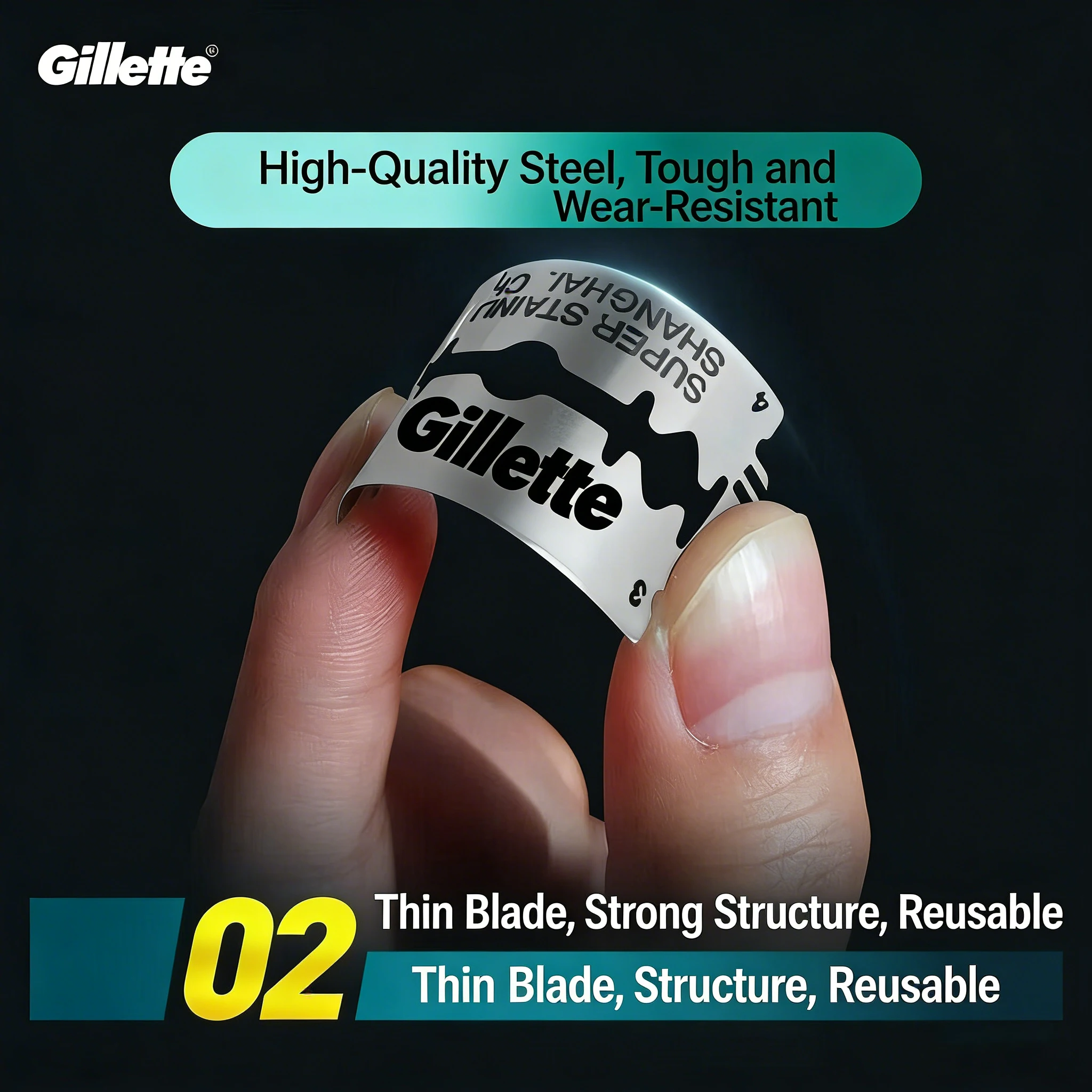 Navalha Gillette Super Blue pa - Straight Razor Safety avaliação e preço