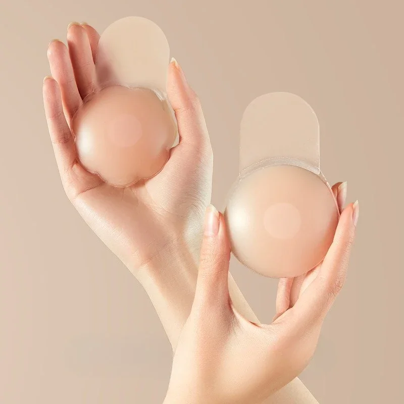 10 Pair 6.5cm Silicone Nipple Covers Adhesive Bra Stickers Invisible Lift up reusable Breast Petals Chest Pads for Women