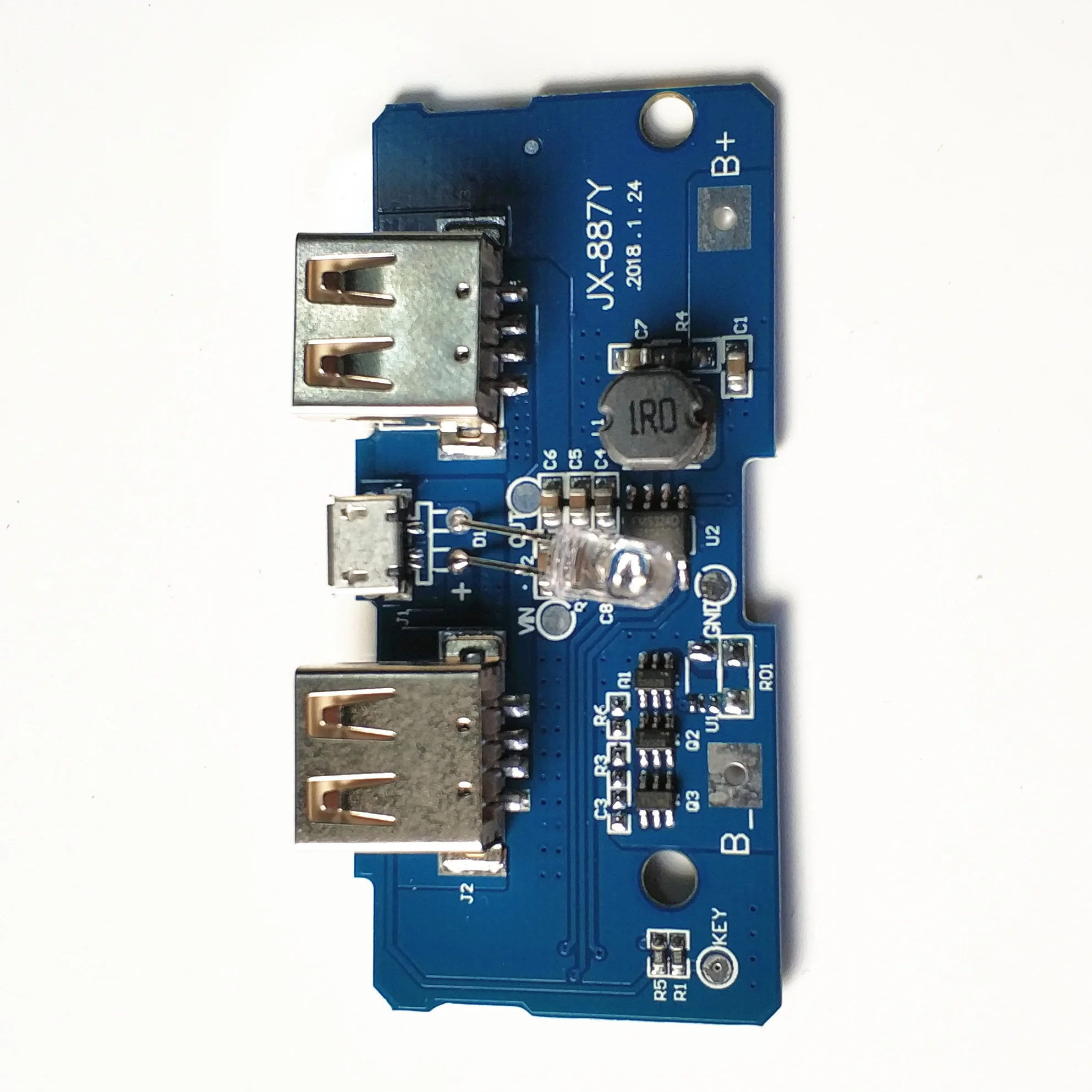 5V 2A Power Bank Charger Module Charging Circuit Board Step Up Boost Power Supply Module 2A Dual USB Output 1A Input