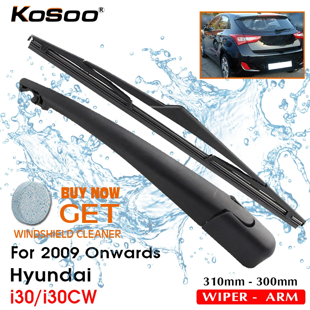 KOSOO Auto Rear Blade For Hyundai i30/i30CW,310mm 2009 Onwards Rear Window Windshield Wiper Blades Arm,Car Styling Accessories