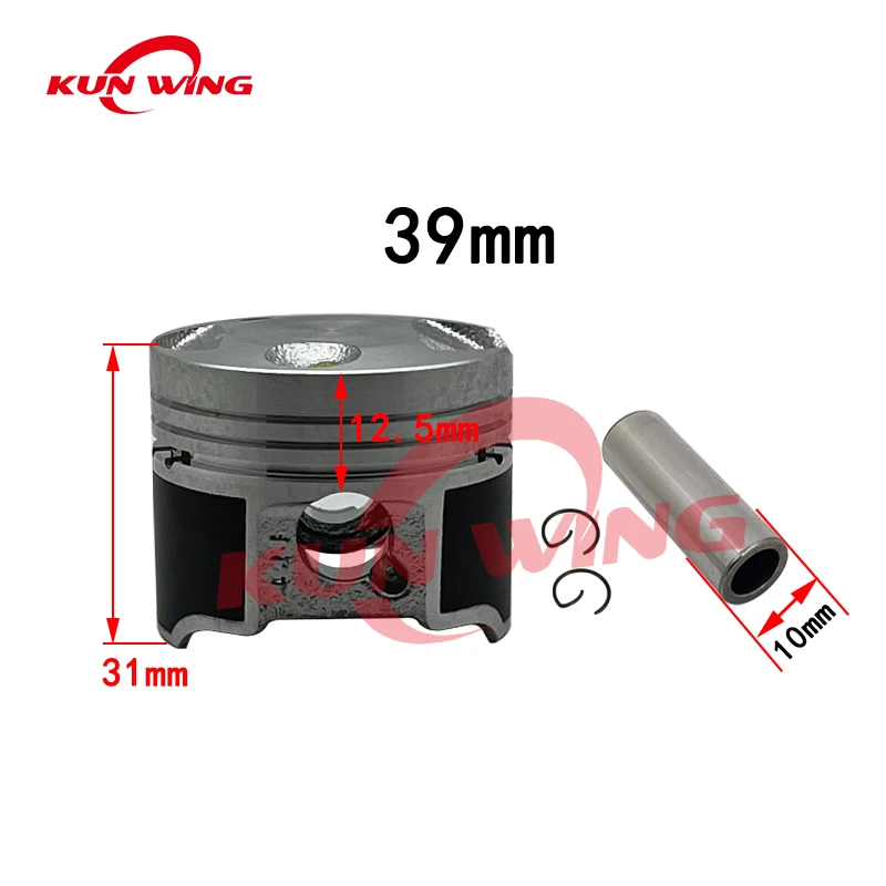 39MM Piston Kit Rings for Suzuki Lest4 Lest5 Lets 4 5 Address V50G V50 UZ50 12111-32G01 4-Stroke Engine Parts