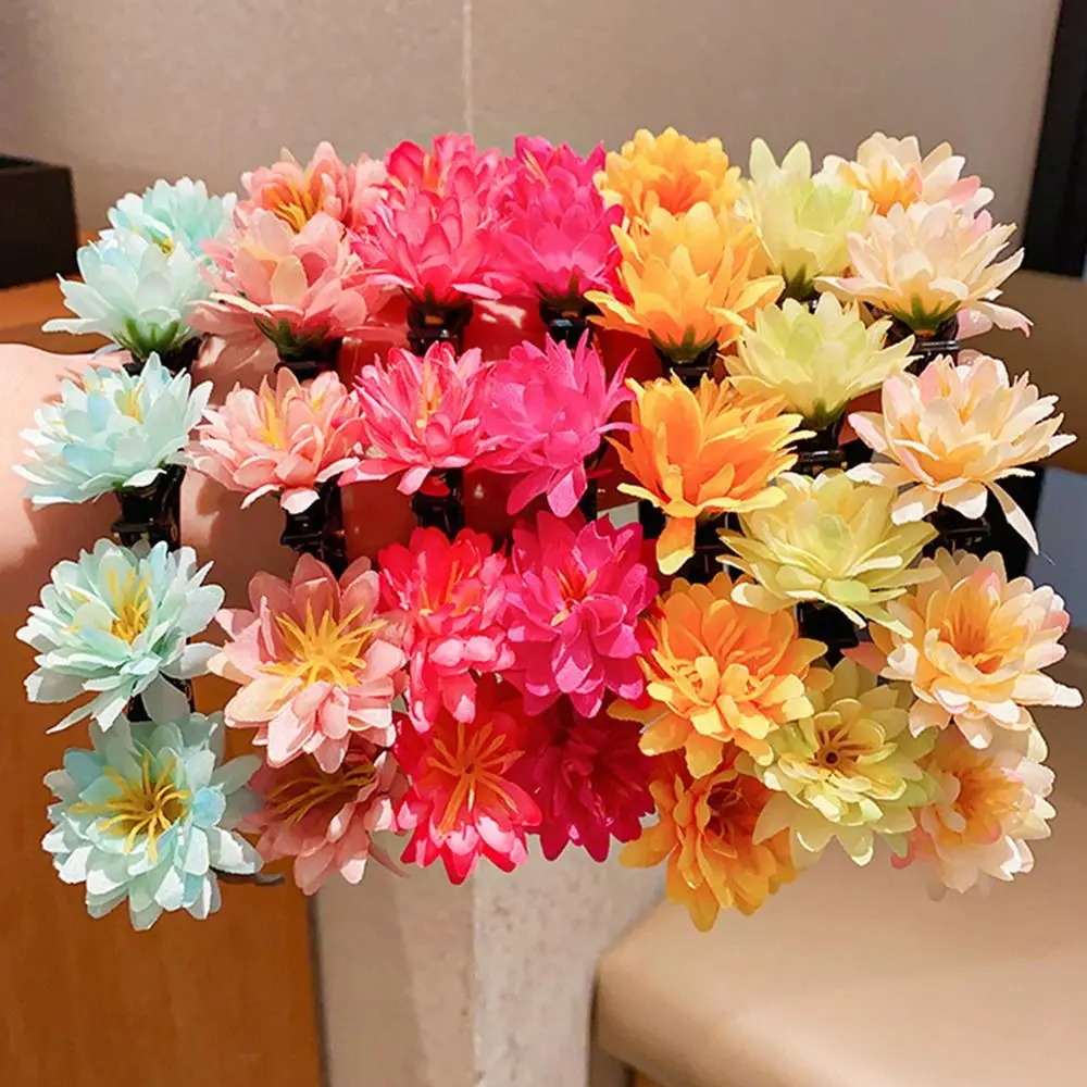 Diadema de flores de simulación para niña, diadema Floral, aro para el pelo con dientes, pasador, flor de seda, ropa para el cabello