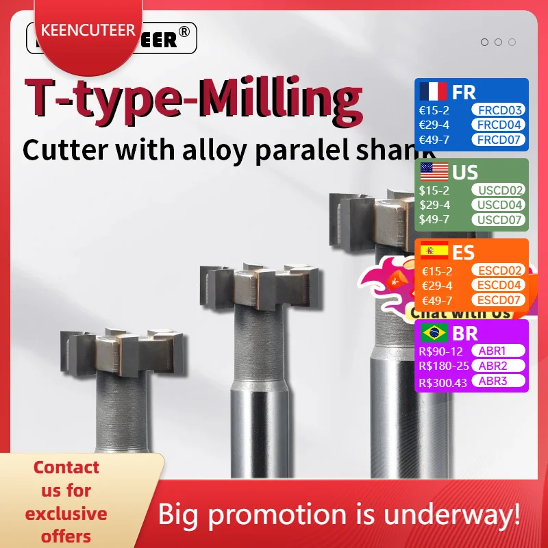 

Твердосплавный фрезерный станок с Т-образным пазом, вольфрамовая сталь, прямая ручка, сварочный резак с кромкой YG, концевые фрезы промышленного класса со шпоночным пазом, инструмент